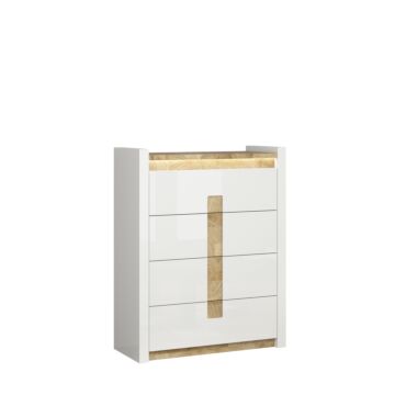 Скрин ALAMEDA KOM4S бял лак/дъб уестминстър/бял лак  (029.003.0019)