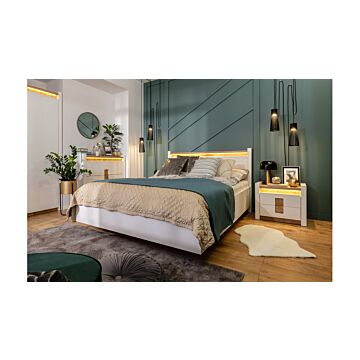 Легло ALAMEDA LOZ/160/A бял лак/дъб уестминстър  (029.003.0013)