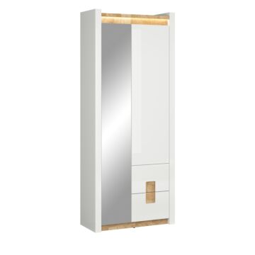 Шкаф ALAMEDA REG1D1M2S бял лак/дъб уестм/бял лак  (029.003.0014)