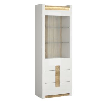 Витрина ALAMEDA REG1W2S бял лак/дъб уестминстър/бял лак  (029.003.0009)