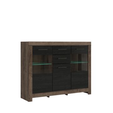 Витрина BALIN KOM1D2W2S корпус дъб монастри/фронт дъб черен  (015.005.0010)