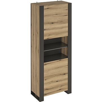 Шкаф COMBO REG2D/80 сив графит/крайбрежен дъб  (004.106.0010)