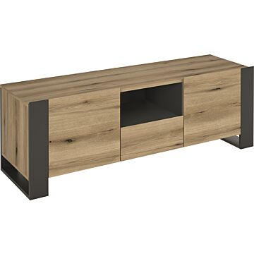 Тв шкаф COMBO RTV/140 сив графит/крайбрежен дъб  (004.106.0007)