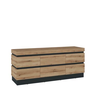 ТВ шкаф CORTE CORF01 RTV крайбрежен дъб/сиво  (088.002.0037)