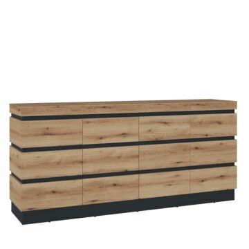 Комод CORTE CORK02 крайбрежен дъб/сиво  (088.002.0041)