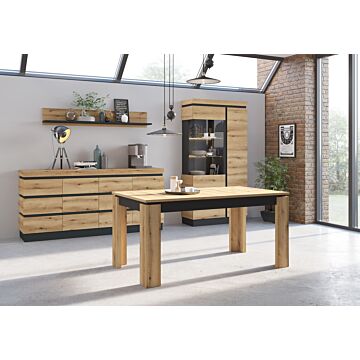 Витрина CORTE CORV01L крайбрежен дъб/сиво  (088.002.0044)