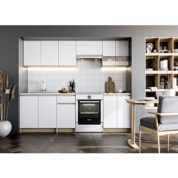 Кухня KATARINA LUX 2.40м дъб сонома/бяло