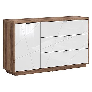 Скрин FORN KOM1D3S корпус дъб делано/фронт бял лак  (007.011.0018)