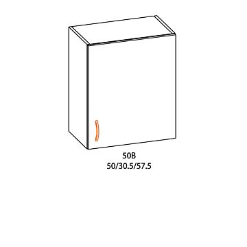 Кухненски шкаф ALINA горен 50B тъмен мрамор  (089.001.0109)