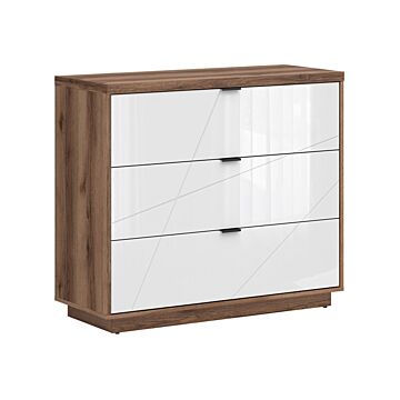 Скрин FORN KOM3S корпус дъб делано/фронт бял лак  (007.011.0036)