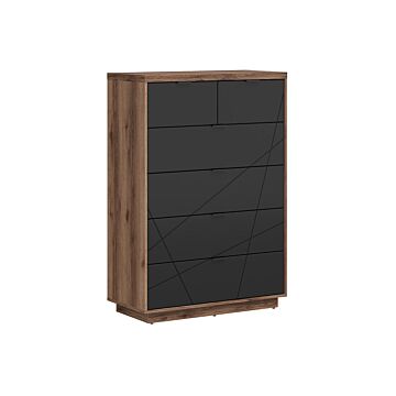 Скрин FORN KOM6S корпус дъб делано/фронт черно мат  (007.011.0049)