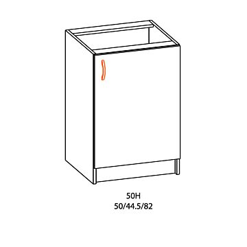 Кухненски шкаф ALINA долен 50H с плот тъмен мрамор  (089.001.0110)