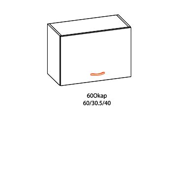 Кухненски шкаф ALINA горен 60 ОКАП тъмен мрамор  (089.001.0111)