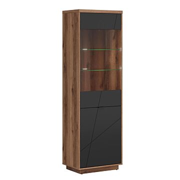 Витрина FORN REG1D1W корпус дъб делано/фронт черно мат  (007.011.0006)