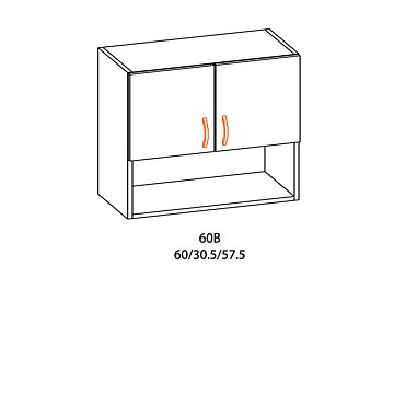 Кухненски шкаф ALINA горен 60В тъмен мрамор  (089.001.0107)