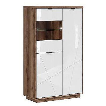 Витрина FORN REG2D1W корпус дъб делано/фронт бял лак  (007.011.0024)