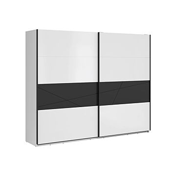 Гардероб FORN SZF/270 корпус бял лак/фронт бял лак-черно мат  (007.011.0084)