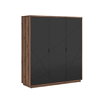 Гардероб FORN SZF3D корпус дъб делано/фронт черно мат  (007.011.0059)