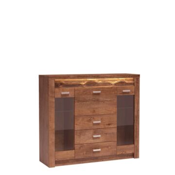 Витрина ниска INDIANAPOLIS I-8 светла пепел  (003.030.0116)