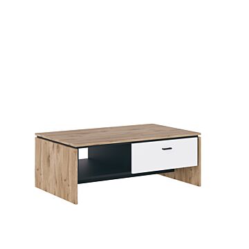 Холна маса MESTRE METT02 дъб викинг-черно/бял лак  (088.002.0057)