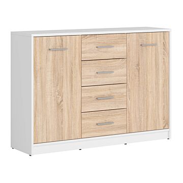 Шкаф NEPO PLUS KOM2D корпус бяло/фронт дъб сонома  (020.004.0193)