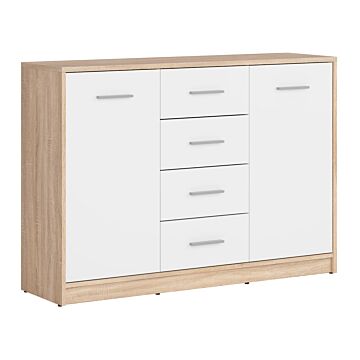 Скрин NEPO PLUS KOM2D4S корпус дъб сонома/фронт бяло  (020.004.0304)