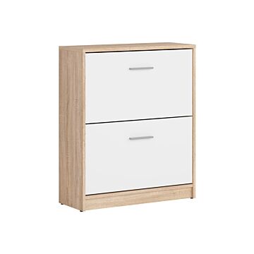 Шкаф за обувки NEPO PLUS SFB2K2 корпус дъб сонома/фронт бяло  (020.004.0247)