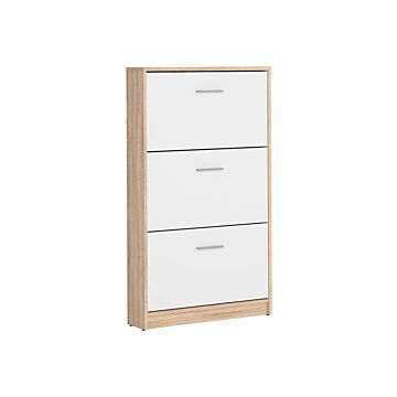 Шкаф за обувки NEPO PLUS SFB3K корпус дъб сонома/фронт бяло  (020.004.0327)