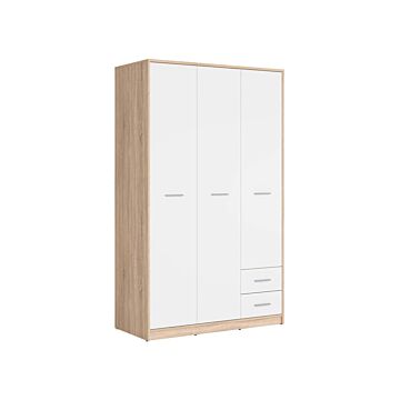 Гардероб NEPO PLUS SZF3D2S корпус дъб сонома/фронт бял  (020.004.0331)