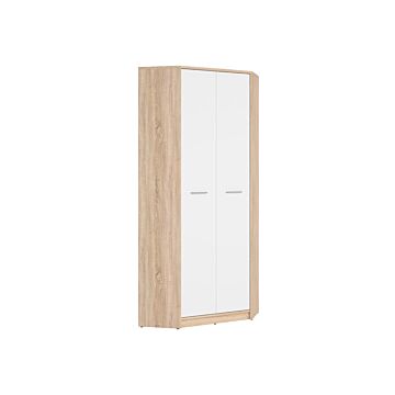 Ъглов гардероб NEPO PLUS SZFN2D корпус дъб сонома/фронт бяло  (020.004.0139)