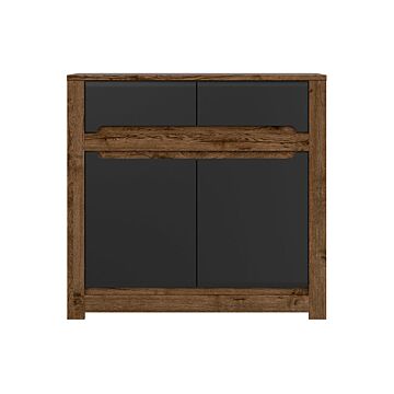 Скрин RUSO KOM2D2S корпус дъб април/фронт черно мат  (023.006.0014)