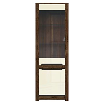 Витрина RUSO REG1W1D корпус дъб април/фронт перлен лак  (023.006.0002)