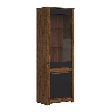 Витрина RUSO REG1W1D корпус дъб април/фронт черно мат  (023.006.0036)