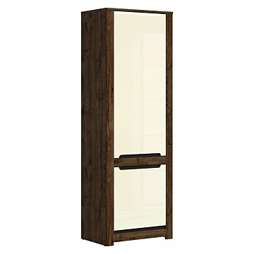 Шкаф RUSO REG2D корпус дъб април/фронт перлен лак  (023.006.0022)