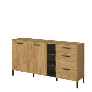 Скрин SANTES 2D3S златен дъб крафт/антрацит  (092.093.0037)