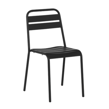 Метален градински стол ABA - черен (3535105)