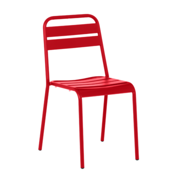 Метален градински стол ABA - червен (3535111)