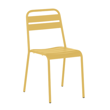 Метален градински стол ABA - жълт (3535110)