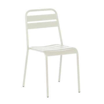 Метален градински стол ABA - светлосив (3535108)