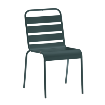 Метален градински стол MURI - тъмнозелен (3535122)