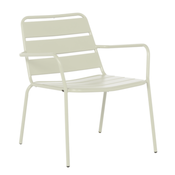 Метален градински стол SAKI - светлосив (3535116)