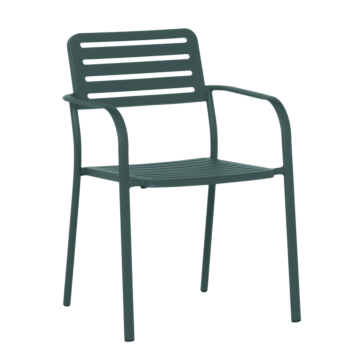 Метален градински стол WASE - тъмнозелен (3535127)