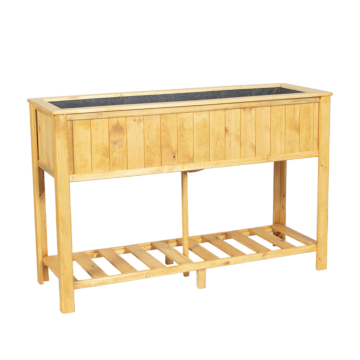 Повдигната дървена кашпа с рафт 1 - 150х50х95 см (3535046)