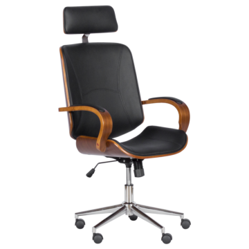 Президентски офис стол Carmen 6401 - орех - черно (3520058)