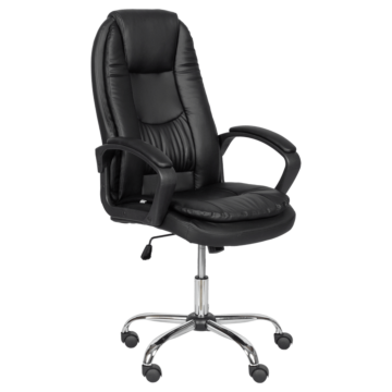 Президентски офис стол Carmen 6682-1 LUX - черен (3520110)