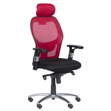 Ергономичен стол Carmen 7520 - черен - червен (3520244_2)