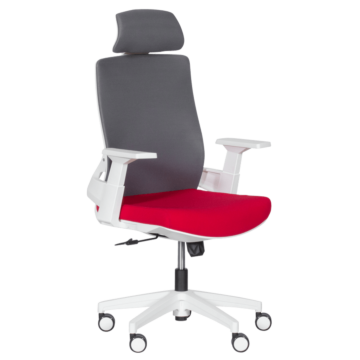 Президентски офис стол Carmen 7546 - червен - сив (3520356_6)