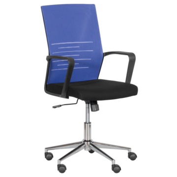 Работен офис стол Carmen 7041-1- черен - син (3520296_1)