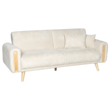 Разтегателен диван - тройка GOMA - бял E26 (3551528)