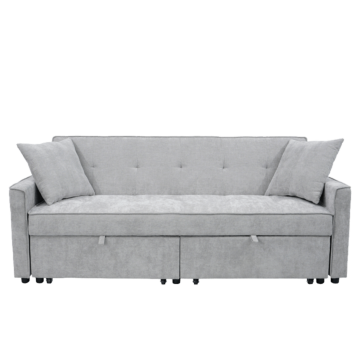 Разтегателен диван - тройка KENGE - сив (3551539)